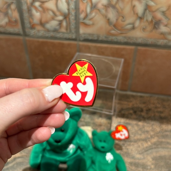 Ty Beanie Babies Erin 1997 with Teanie Baby - Picture 4 of 11